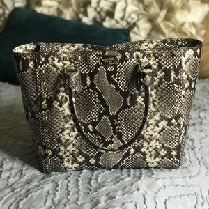 Micheal Kors Sandrine Stud Large Python Tote